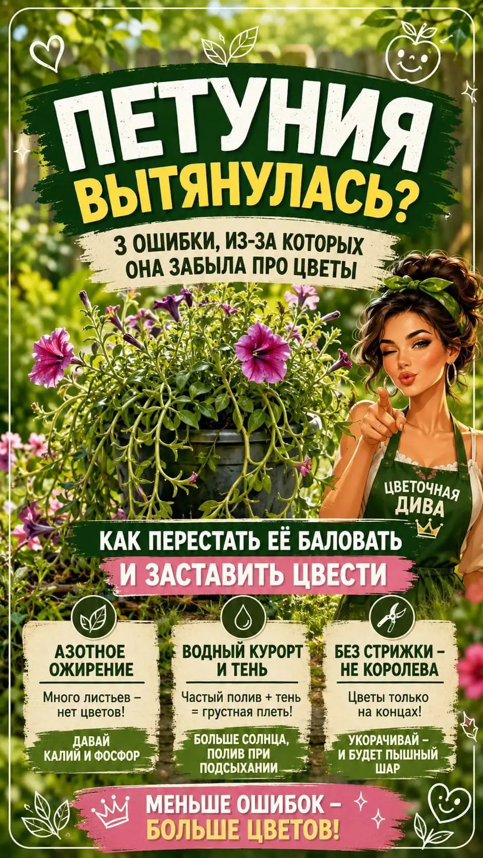 Твоя петуния вытянулась в длинную плеть