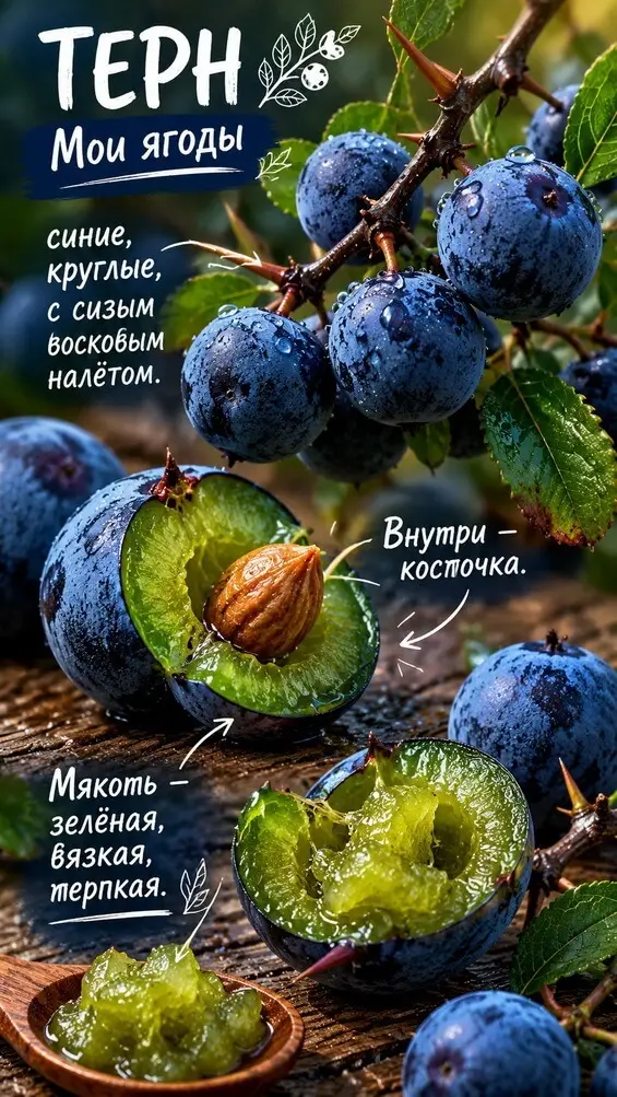 Исповедь терна: горец с колючками и ягодами цвета ночи