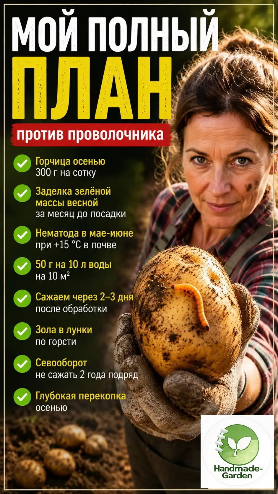 Горчица и нематода против проволочника