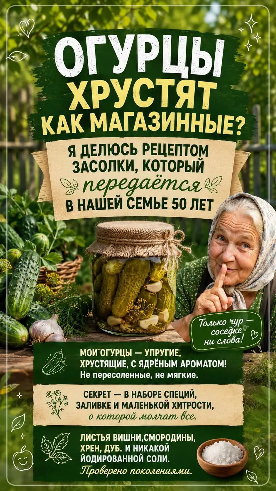 Как я солю огурцы