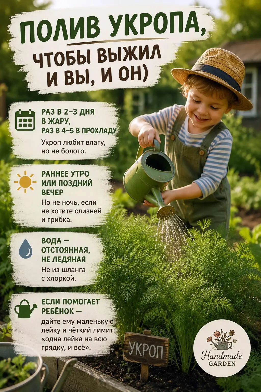 про полив укропа, чтобы выжил и вы, и он