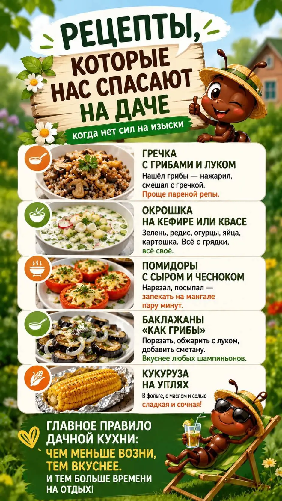 Рецепты, которые нас спасают (когда нет сил на кулинарные изыски)
