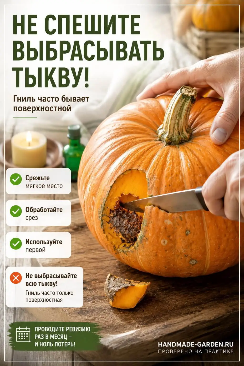 Что делать, если тыква начала портиться