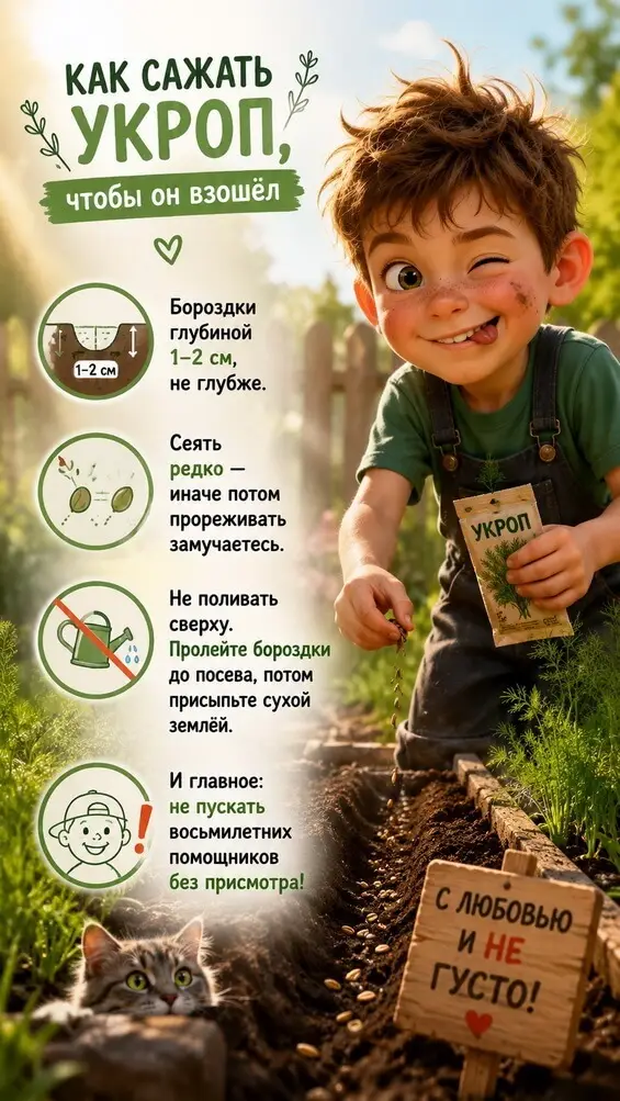 Как сажать укроп