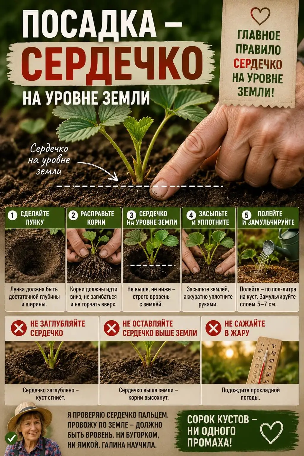 Сердечко &mdash; строго на уровне земли
