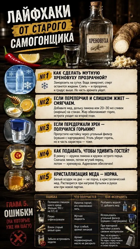 Рецепт с огоньком: та самая хреновуха, после которой щеки краснеют