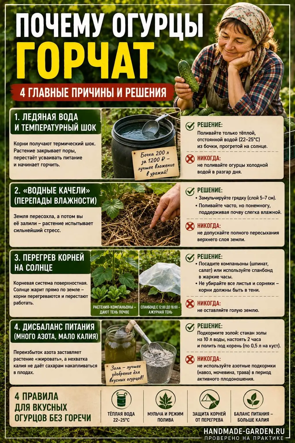 Почему огурцы горчат: 4 причины стресса